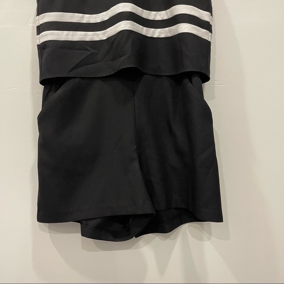 Parker Amor Two-Tone Sleeveless Romper White Black Size Small - Picture 8 of 15